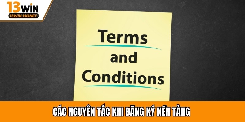 Các nguyên tắc khi đăng ký nền tảng